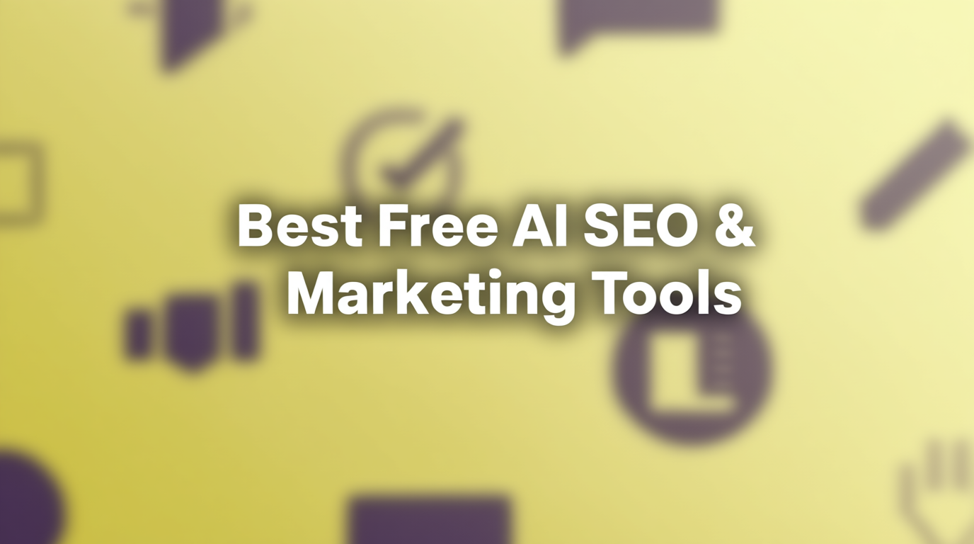 Best Free AI SEO and Marketing Tools - Keyword research, SEO optimization, and marketing content generation