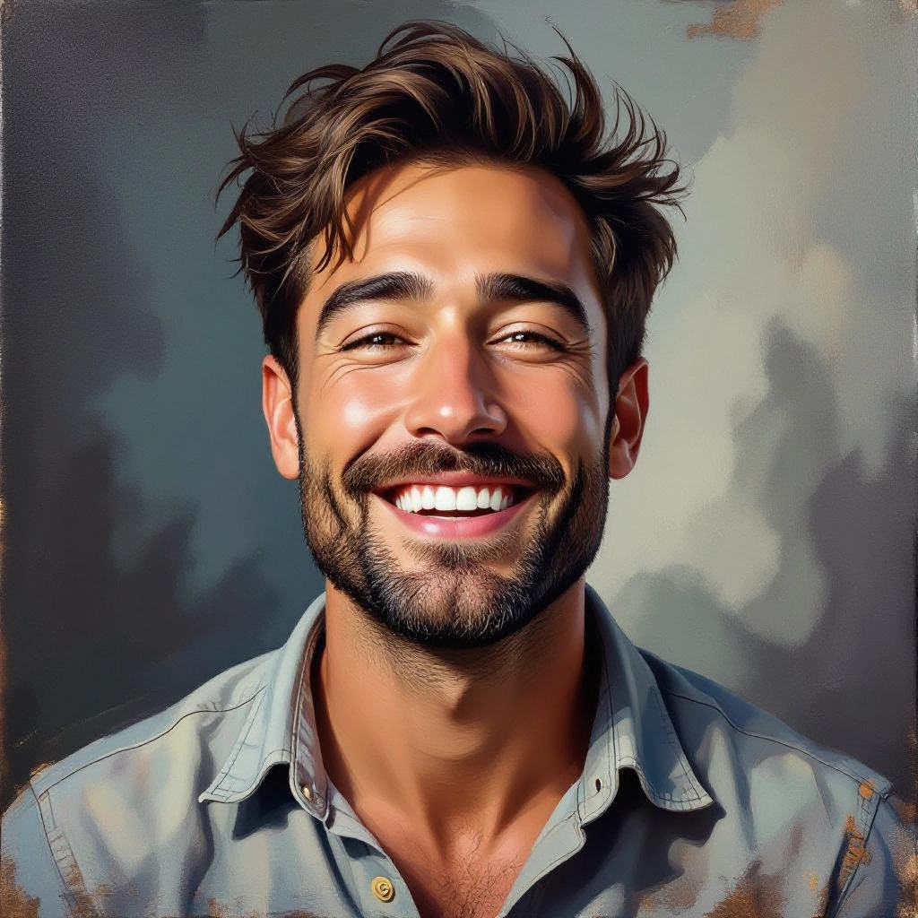acrylic painting style example