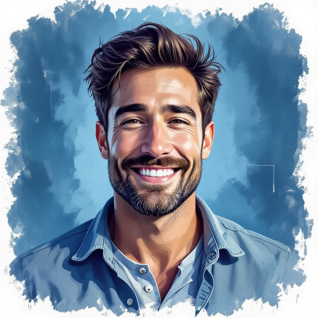 Vector-like line rendering illustration