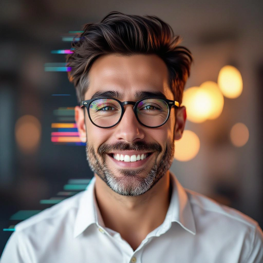 digital glitch style example