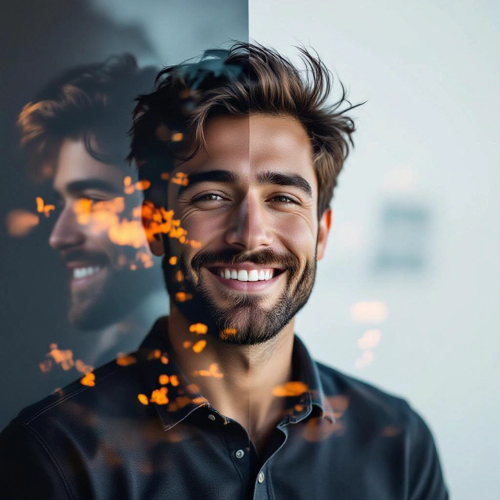 Multiple blend modes and opacity control illustration