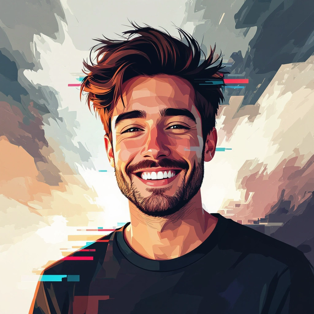 glitch art style example