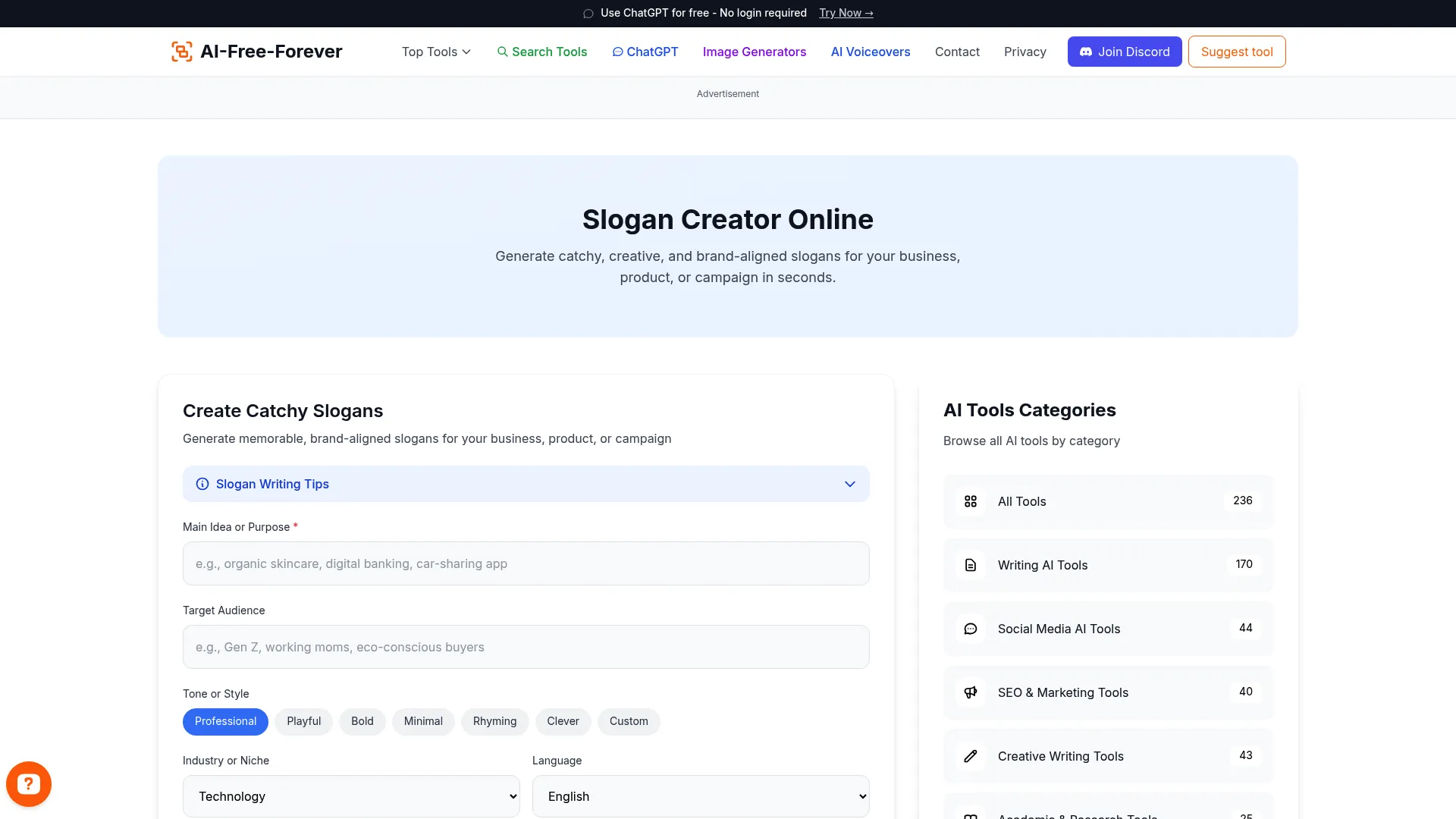 Slogan Creator Online - Design catchy slogans for marketing campaigns and branding