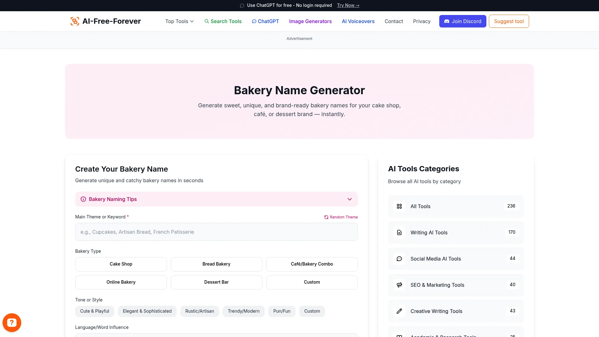 Bakery Name Generator - Find sweet and catchy names for your bakery