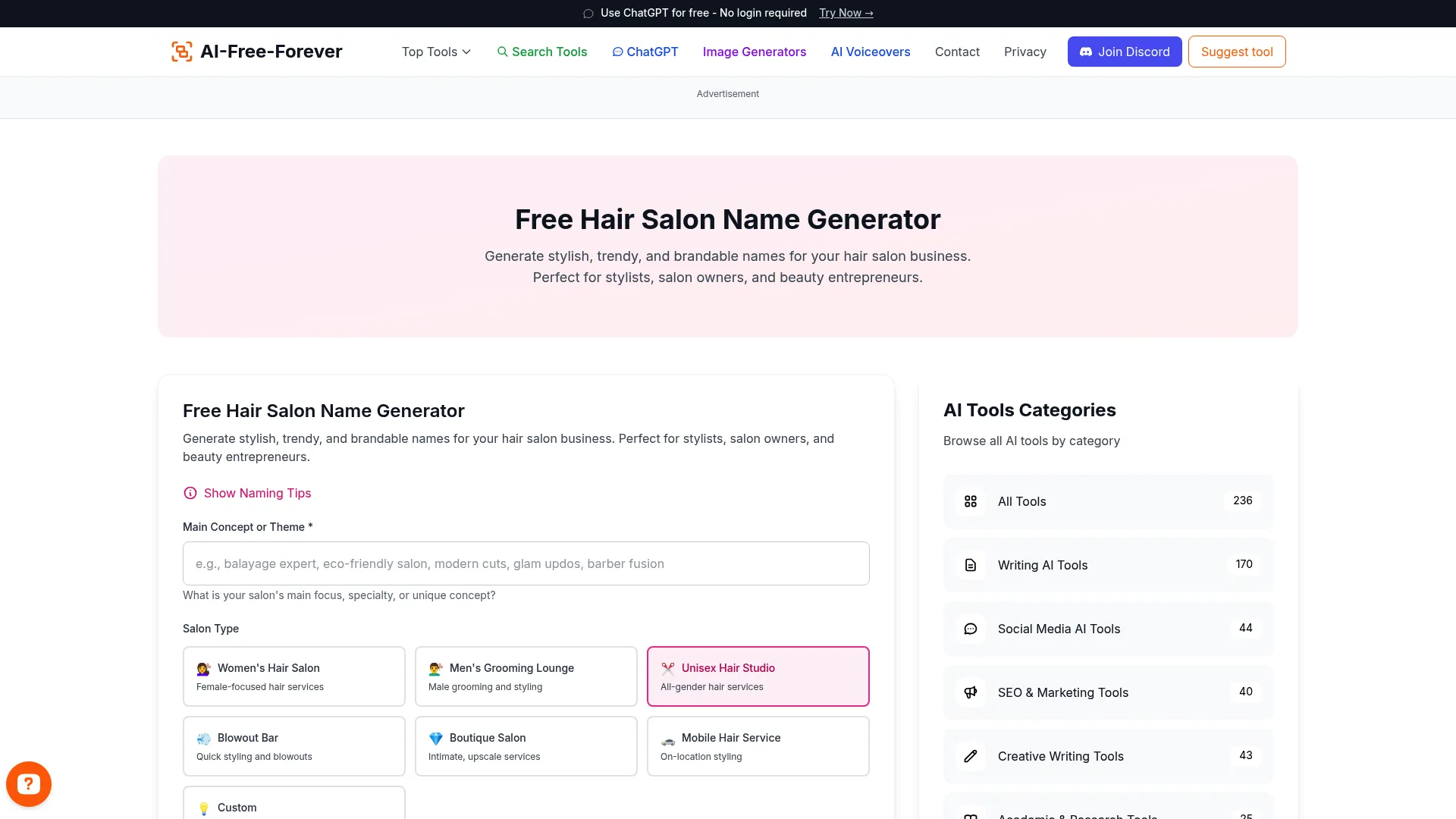 Hair Salon Name Generator - Find chic and trendy names for your hair salon