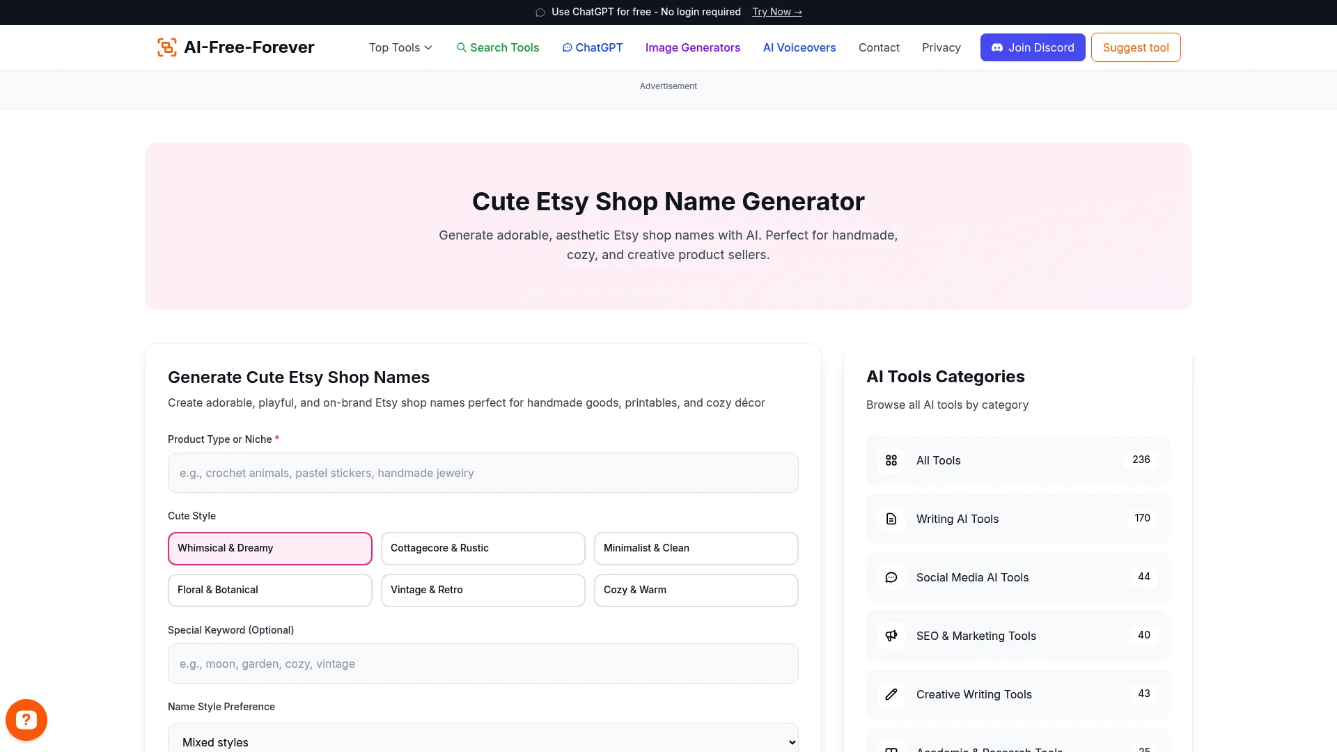 Cute Etsy Shop Name Generator - Find adorable and memorable names for your shop