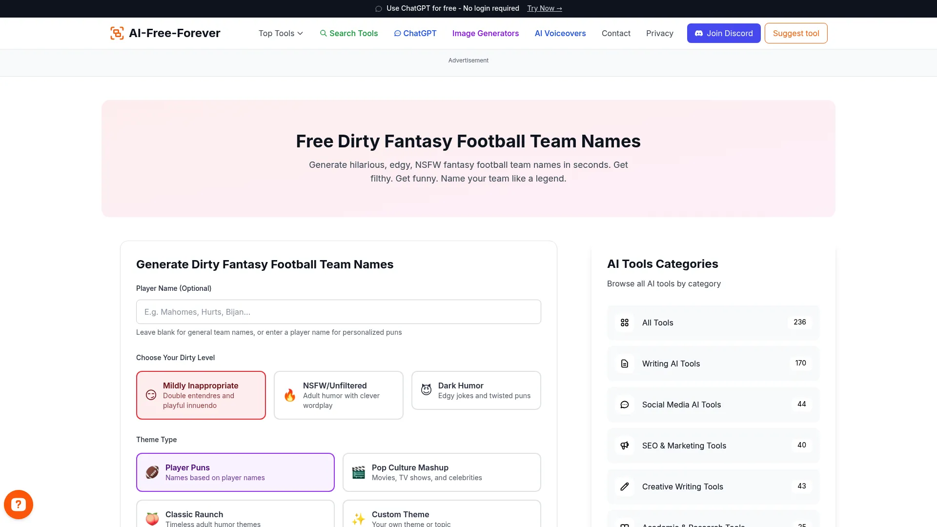 Free Dirty Fantasy Football Team Names