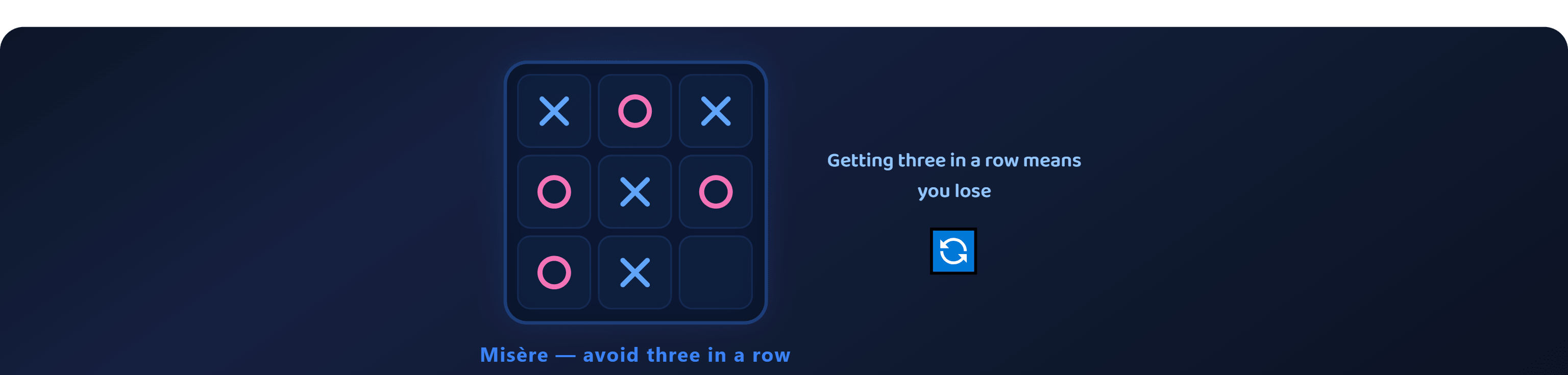 Misere Tic Tac Toe - Tic Tac Toe screenshot on AIFreeForever