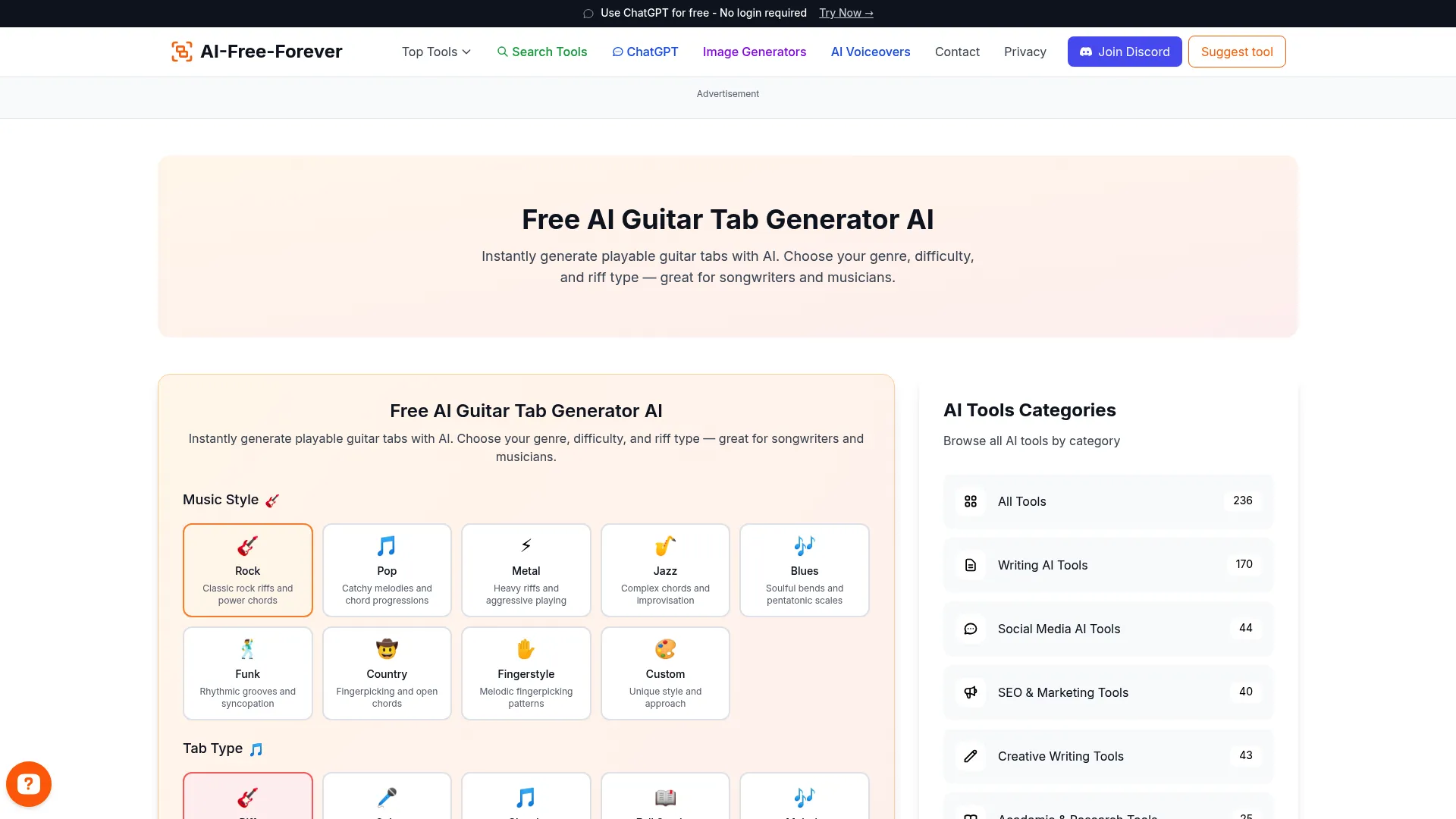 Free AI Guitar Tab Generator AI - Create detailed guitar tabs with fingering positions and timing