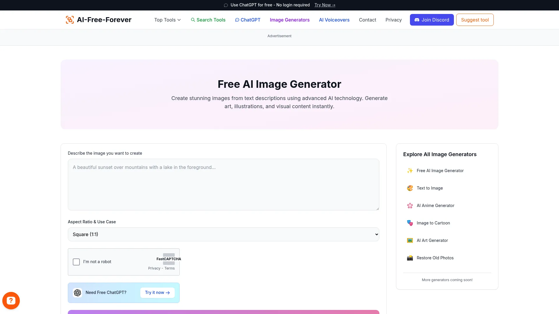 Image Generators - Create stunning images from text descriptions and prompts