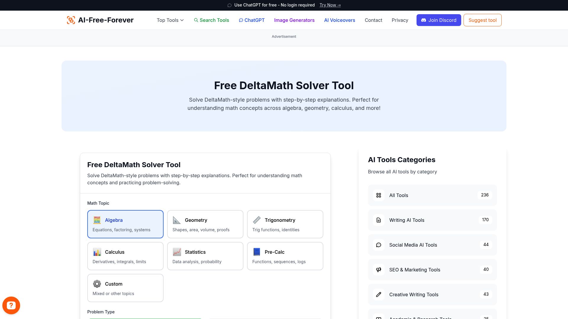 DeltaMath Solver - Get help with DeltaMath assignments and practice problems with step-by-step solutions