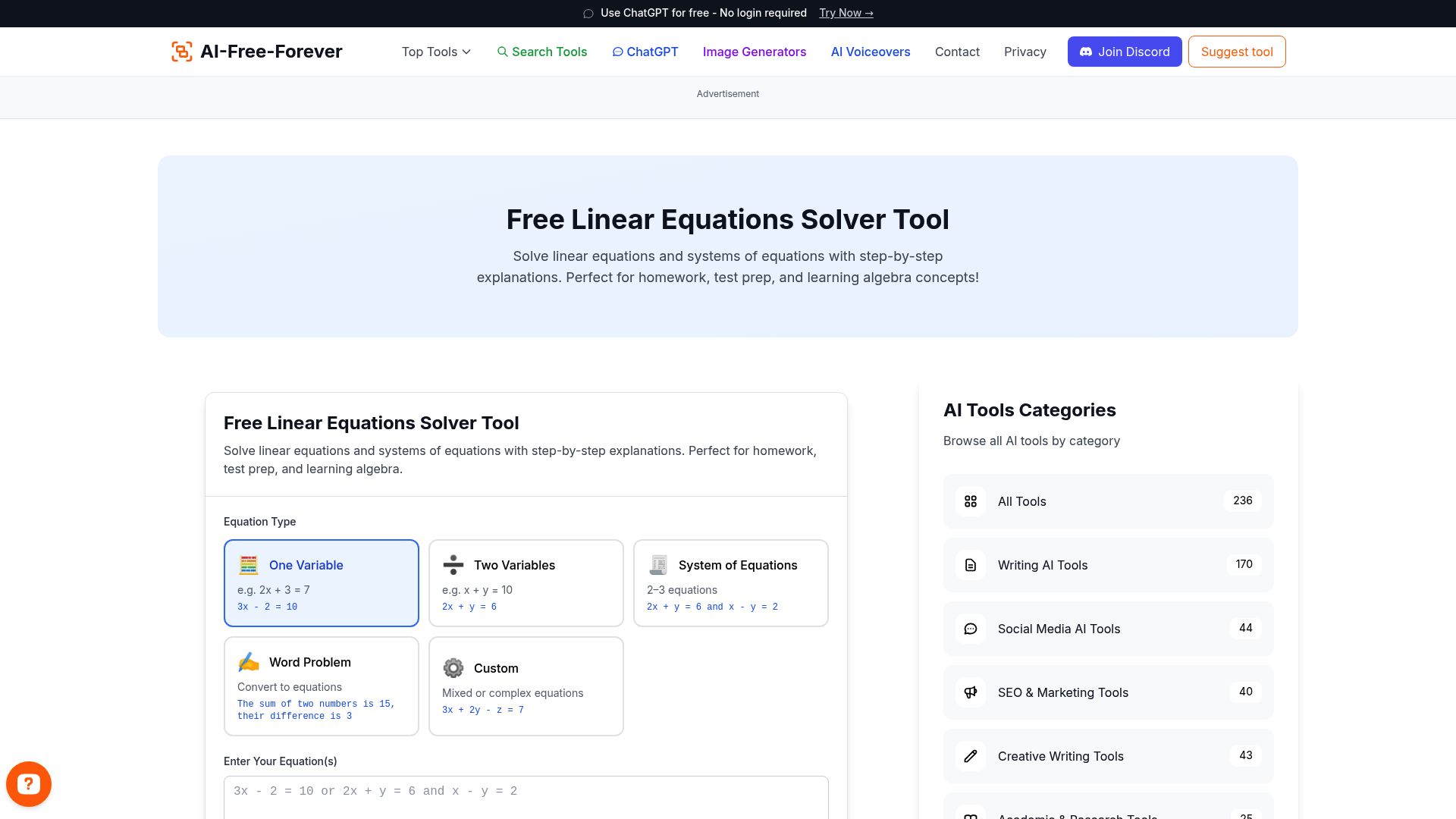 Linear Equations Solver - Solve linear equations and systems with step-by-step explanations and multiple methods