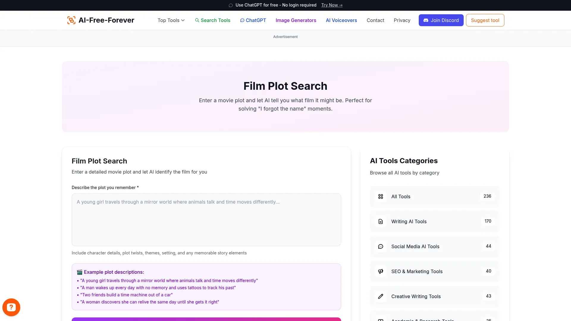 Film Plot Search - Search movies by detailed plot descriptions and storylines