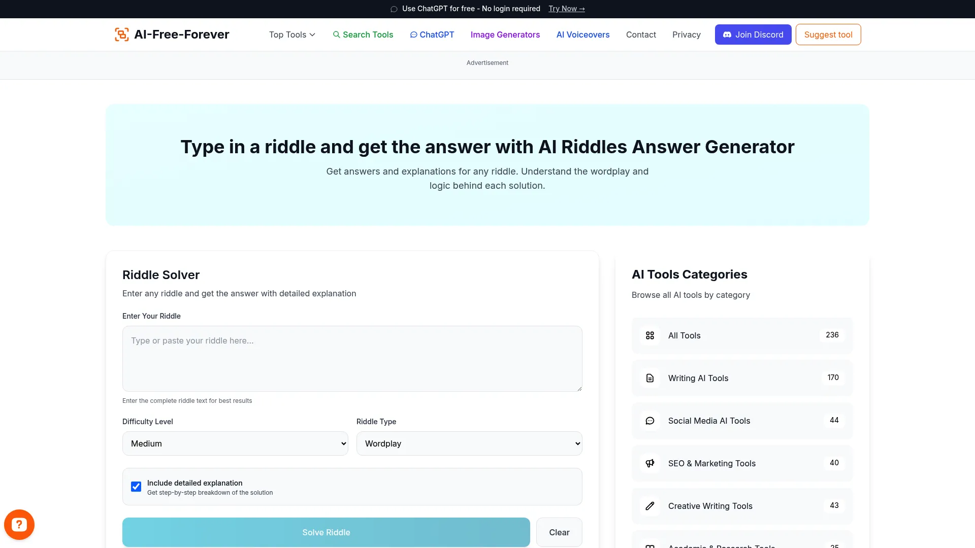 Riddles Answer - Solve challenging riddles and discover creative solutions