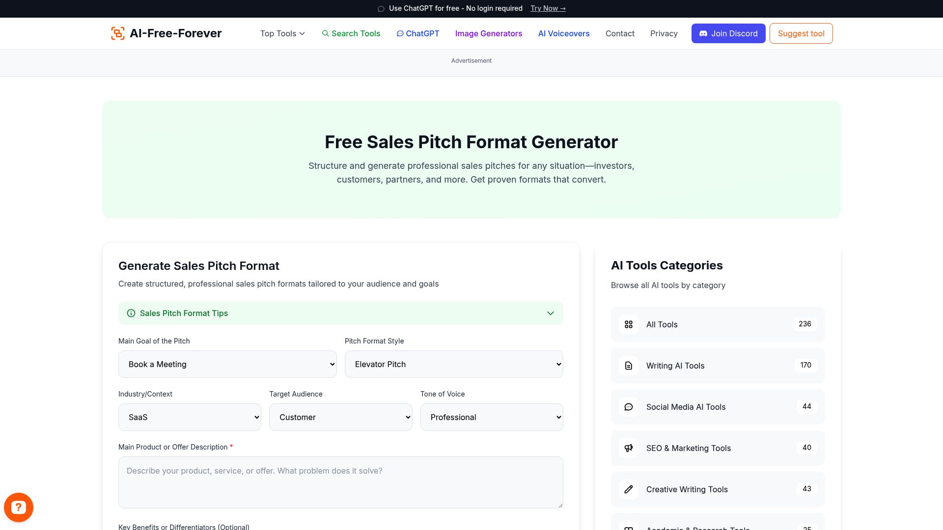 Sales Pitch Format - Structure your sales pitches with proven formats and frameworks