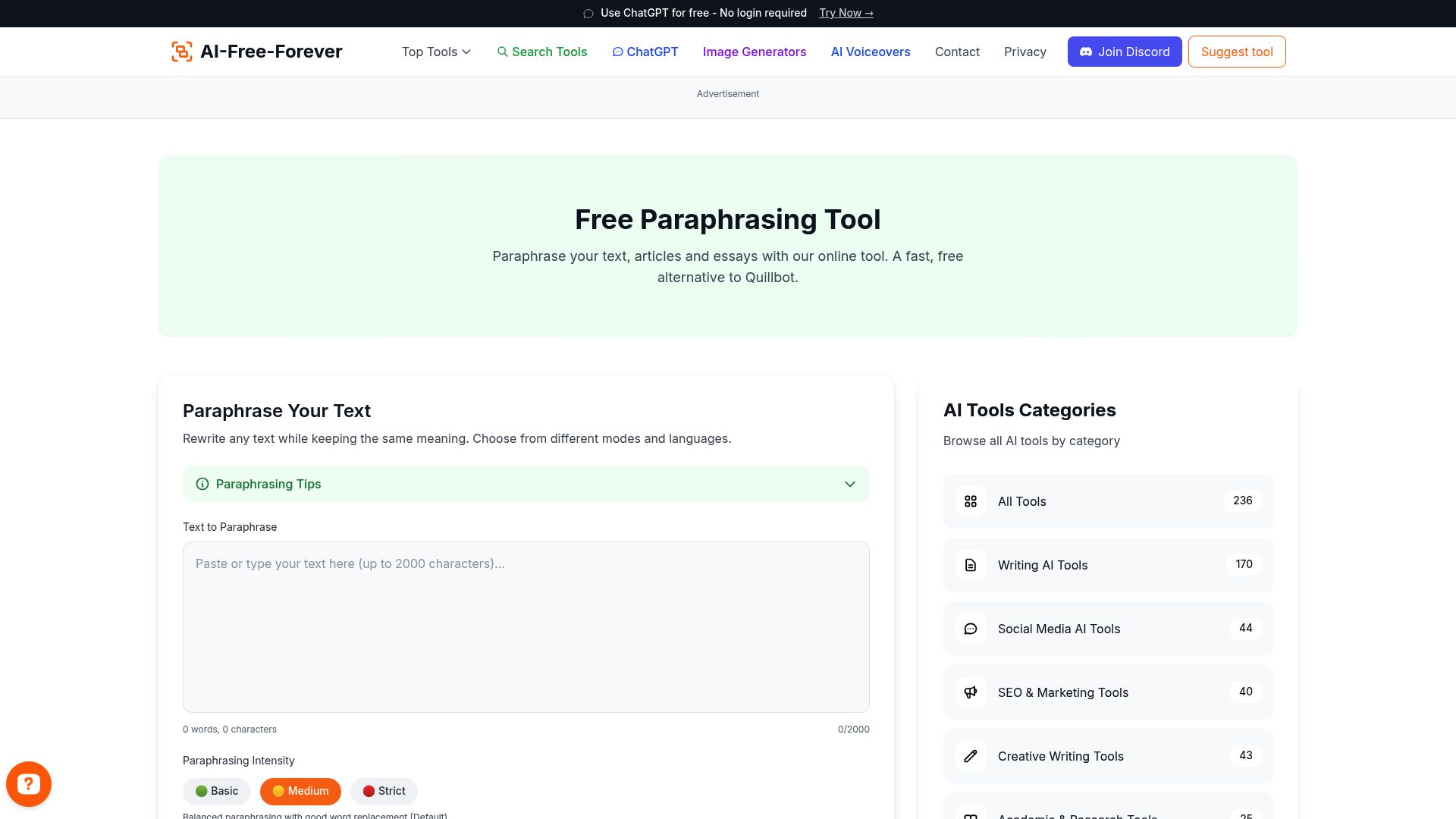 Paraphrasing Tool - Rewrite text while maintaining original meaning and clarity for better expression
