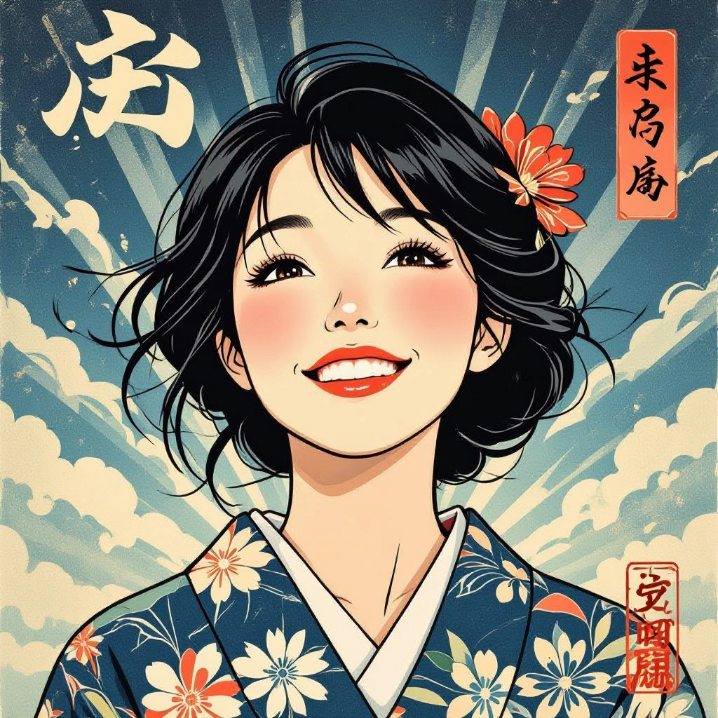 Ukiyo-e Linework Engine illustration
