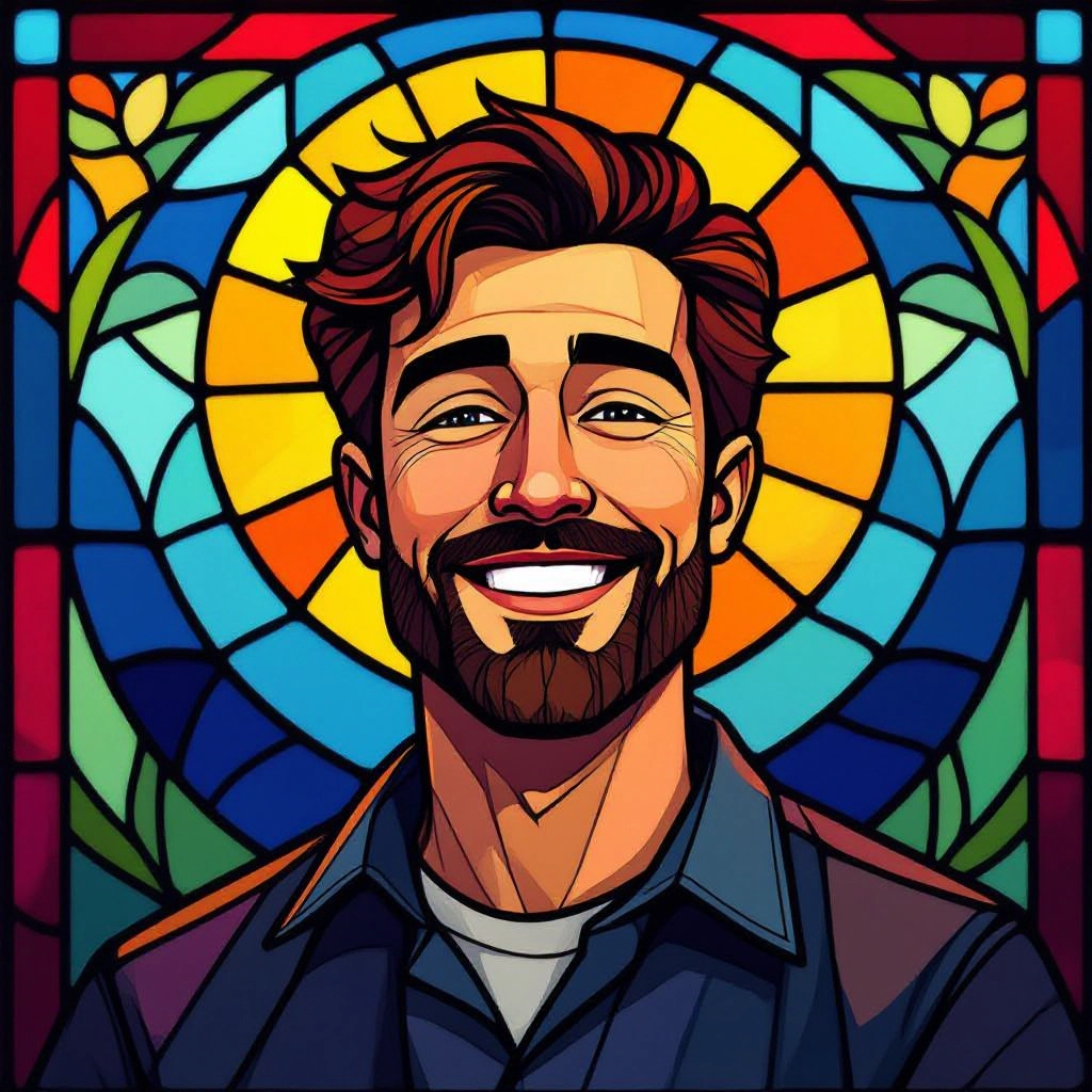 Textured Glass and Light Rendering illustration