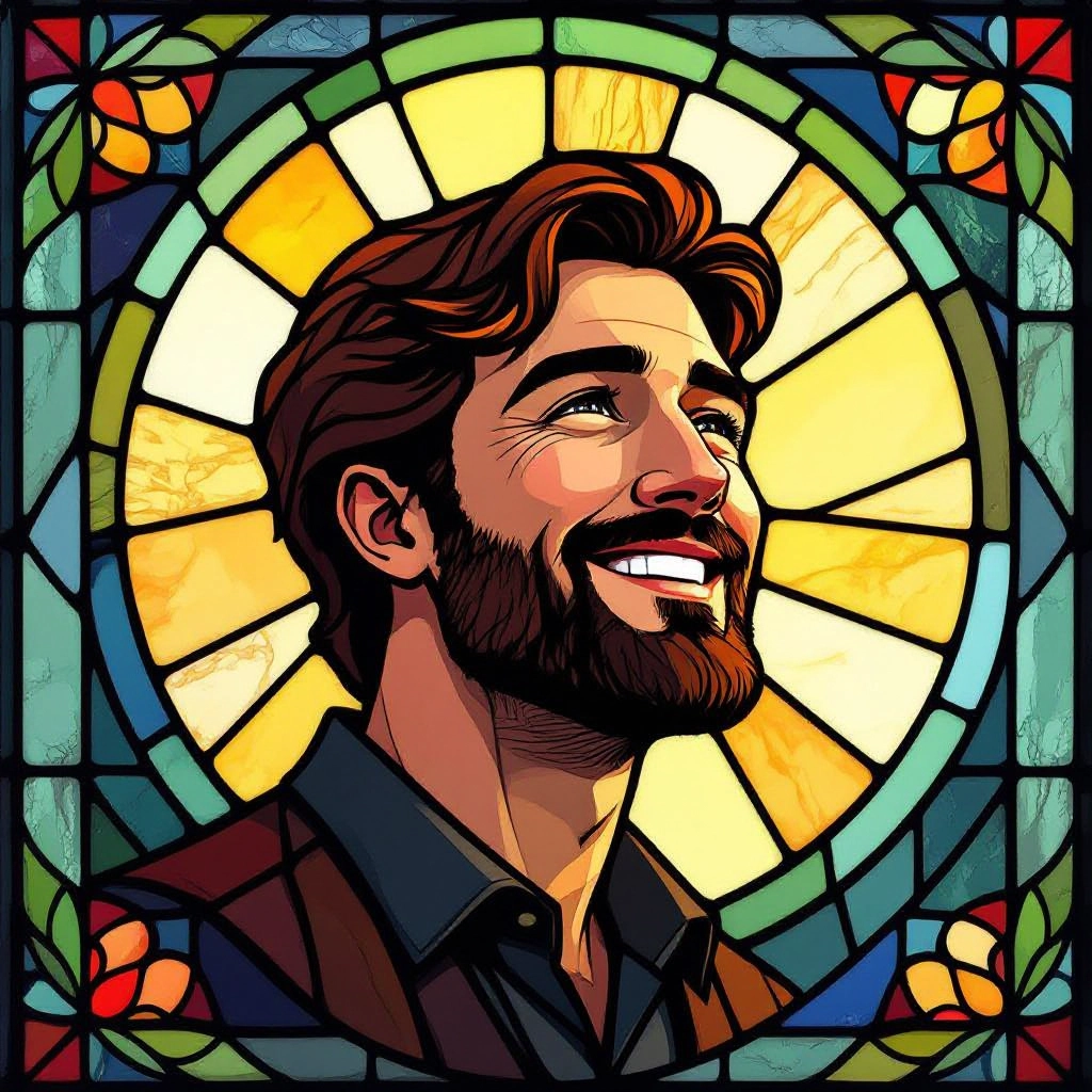 stained glass style example