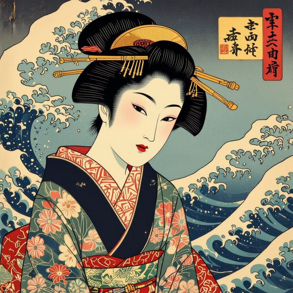 japanese woodblock image generator preview