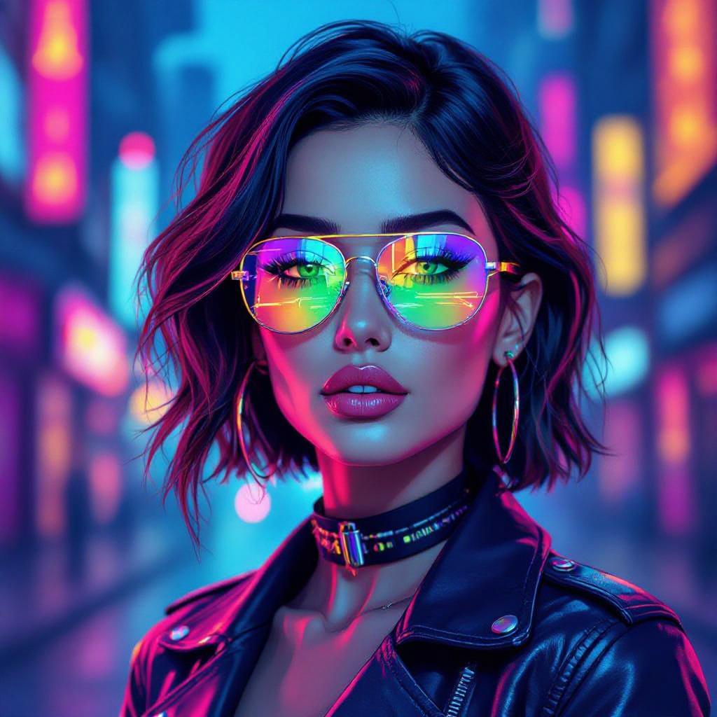 neon colors image generator preview