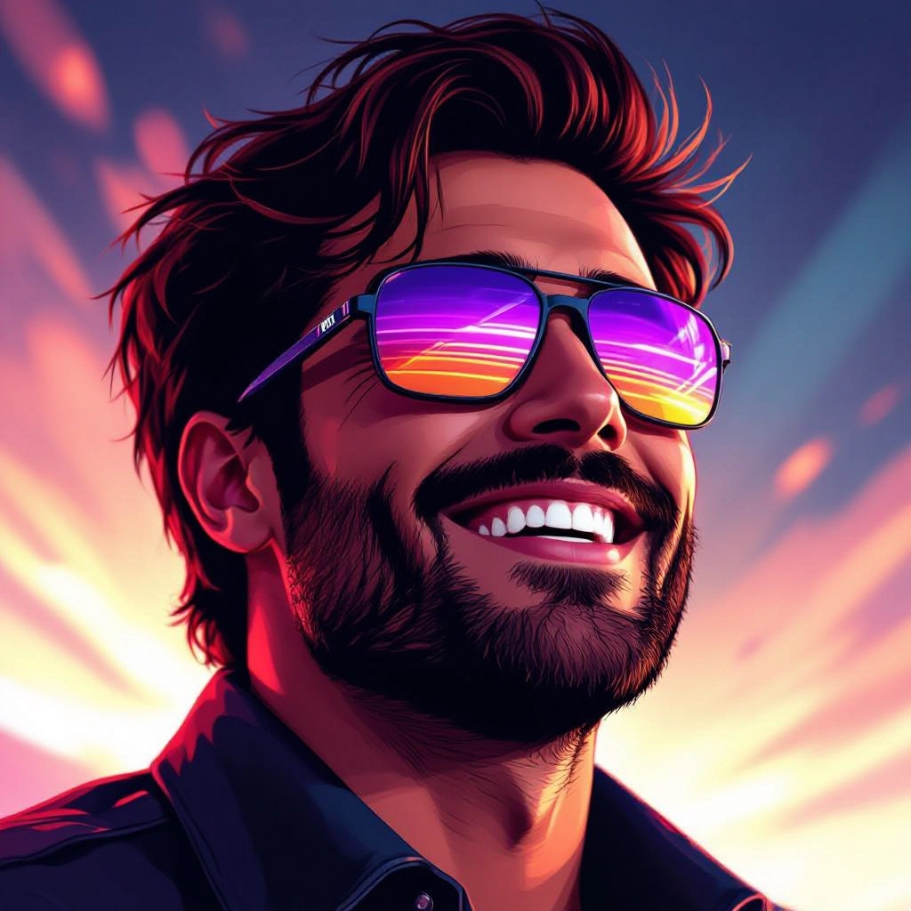 Retro Grid and Horizon Generator illustration