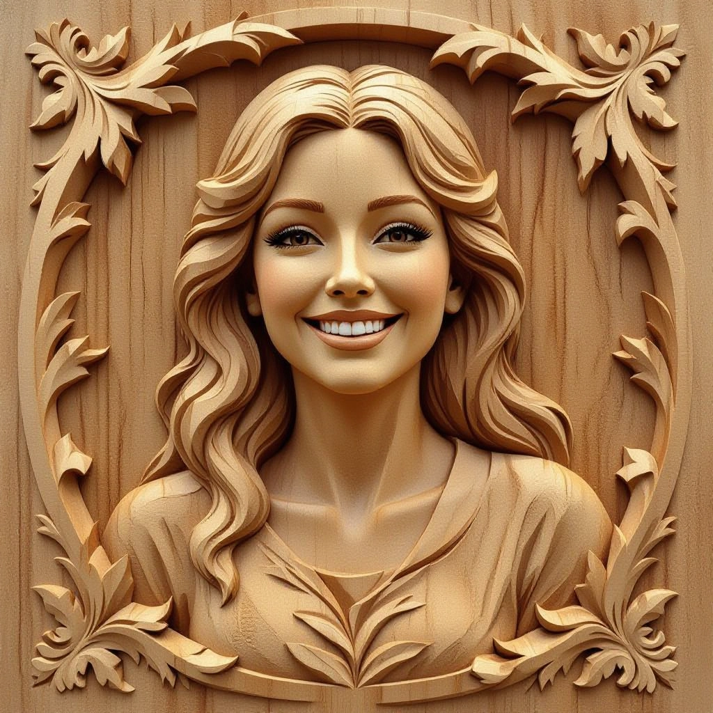 Realistic Wood Grain Rendering illustration